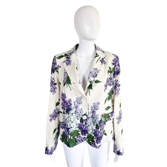 LIBERTINE LILAC GARDEN LINEN SHORT JACKET - Picture 1 of 11